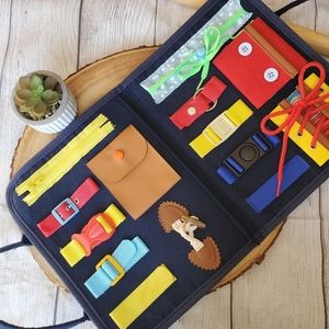 Busy Board Montessori Toys Sensory Board Busy Book Travel Toys Learning Activity